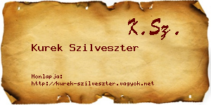 Kurek Szilveszter névjegykártya