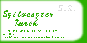 szilveszter kurek business card